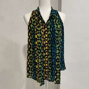 Worthington Multicolor Geometric Blouse